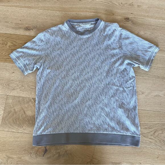 Zegna Crew Neck Short Sleeve Tee in Gray - Picture 1 of 4